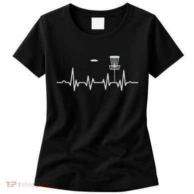 Cool Heartbeat Disc Golf Lovers With Flying Disc Golf Women's T-Shirt