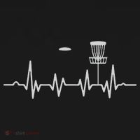 Cool Heartbeat Disc Golf Lovers With Flying Disc Golf Women's Tri-Blend 3/4-Sleeve Raglan Shirt thumb 4