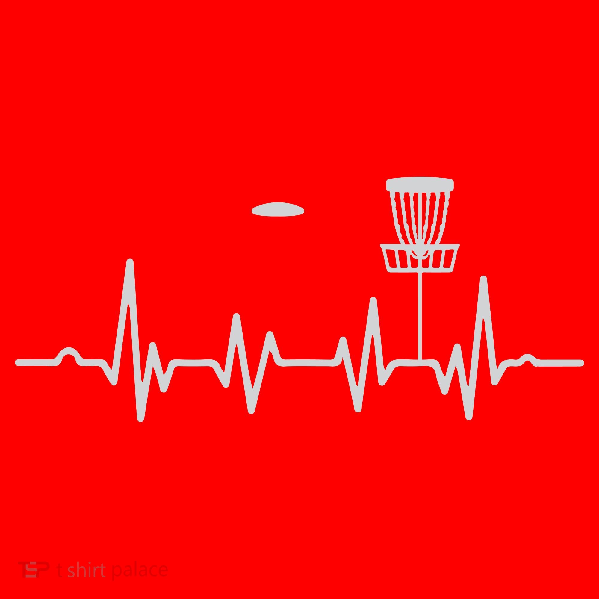 Cool Heartbeat Disc Golf Lovers With Flying Disc Golf Santa Hat