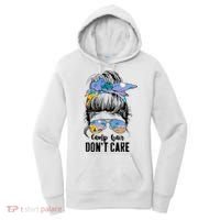 Camp Hair Don_t Care Womens Camper Camping Messy Bun Hair Women's Hoodie thumb 0