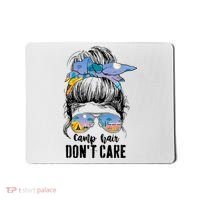 Camp Hair Don_t Care Womens Camper Camping Messy Bun Hair Mousepad thumb 0