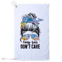Camp Hair Don_t Care Womens Camper Camping Messy Bun Hair Golf Towel thumb 0