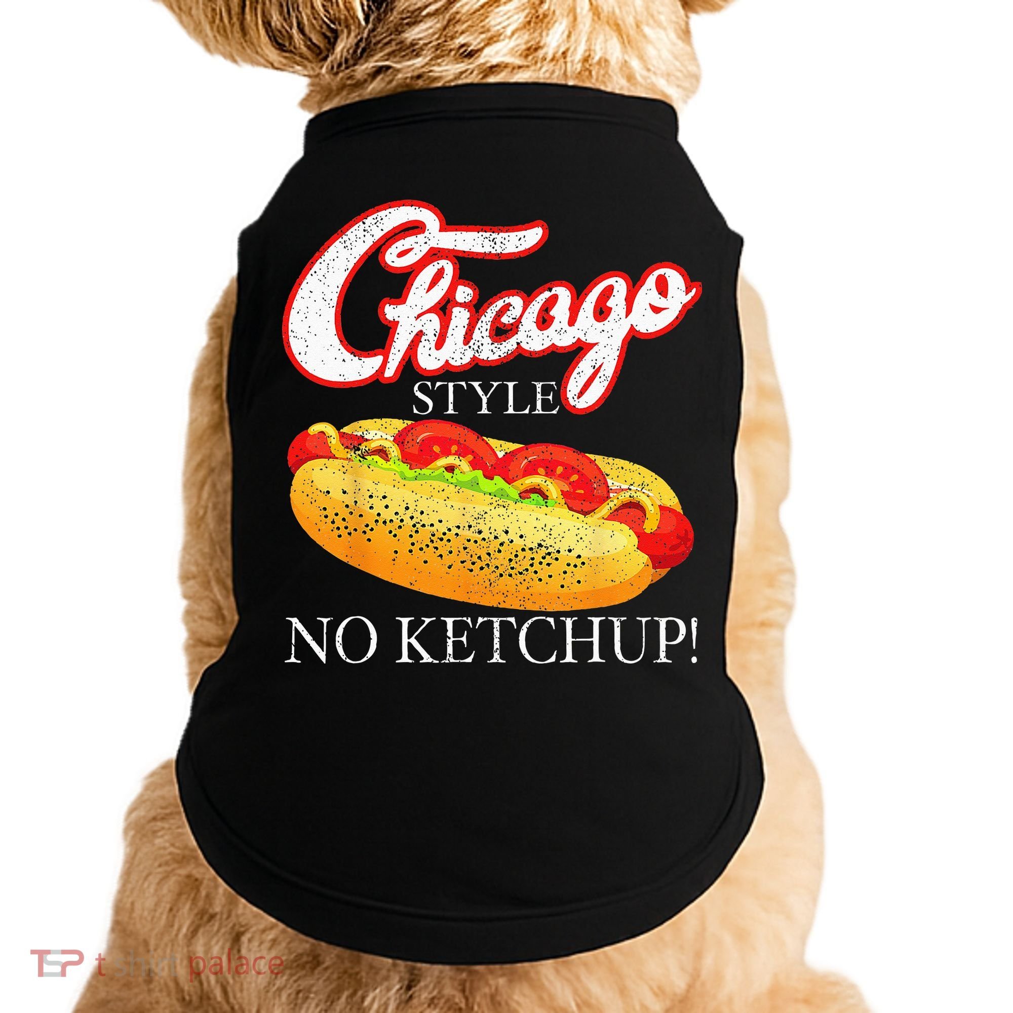 Chicago Hot Dog Summer Style 4th Of July No Ketchup Gift Doggie Tank