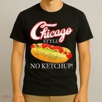 Chicago Hot Dog Summer Style 4th Of July No Ketchup Gift T-Shirt thumb 3