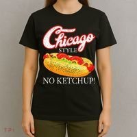 Chicago Hot Dog Summer Style 4th Of July No Ketchup Gift T-Shirt thumb 4