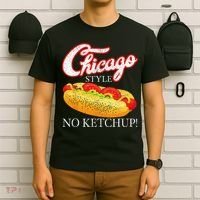 Chicago Hot Dog Summer Style 4th Of July No Ketchup Gift T-Shirt thumb 6
