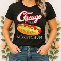 Chicago Hot Dog Summer Style 4th Of July No Ketchup Gift Women's T-Shirt thumb 2