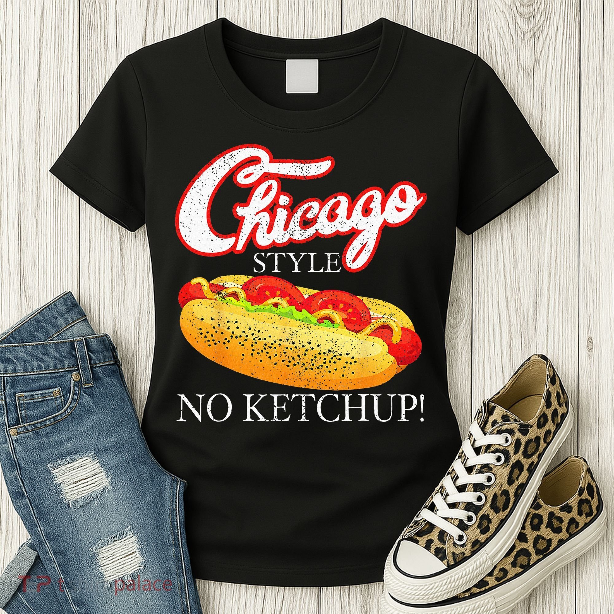 Chicago Hot Dog Summer Style 4th Of July No Ketchup Gift Women's T-Shirt