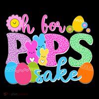 Cute Happy Easter Oh For Peeps Sake Marshmallow Bunnies Coaster thumb 2