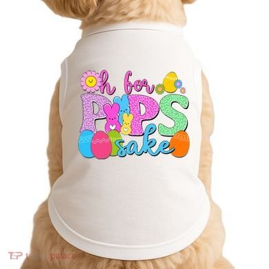 Cute Happy Easter Oh For Peeps Sake Marshmallow Bunnies Doggie Tank