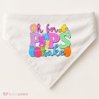 Cute Happy Easter Oh For Peeps Sake Marshmallow Bunnies USA-Made Doggie Bandana thumb 0