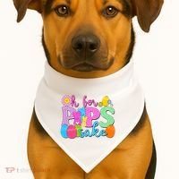 Cute Happy Easter Oh For Peeps Sake Marshmallow Bunnies USA-Made Doggie Bandana thumb 1