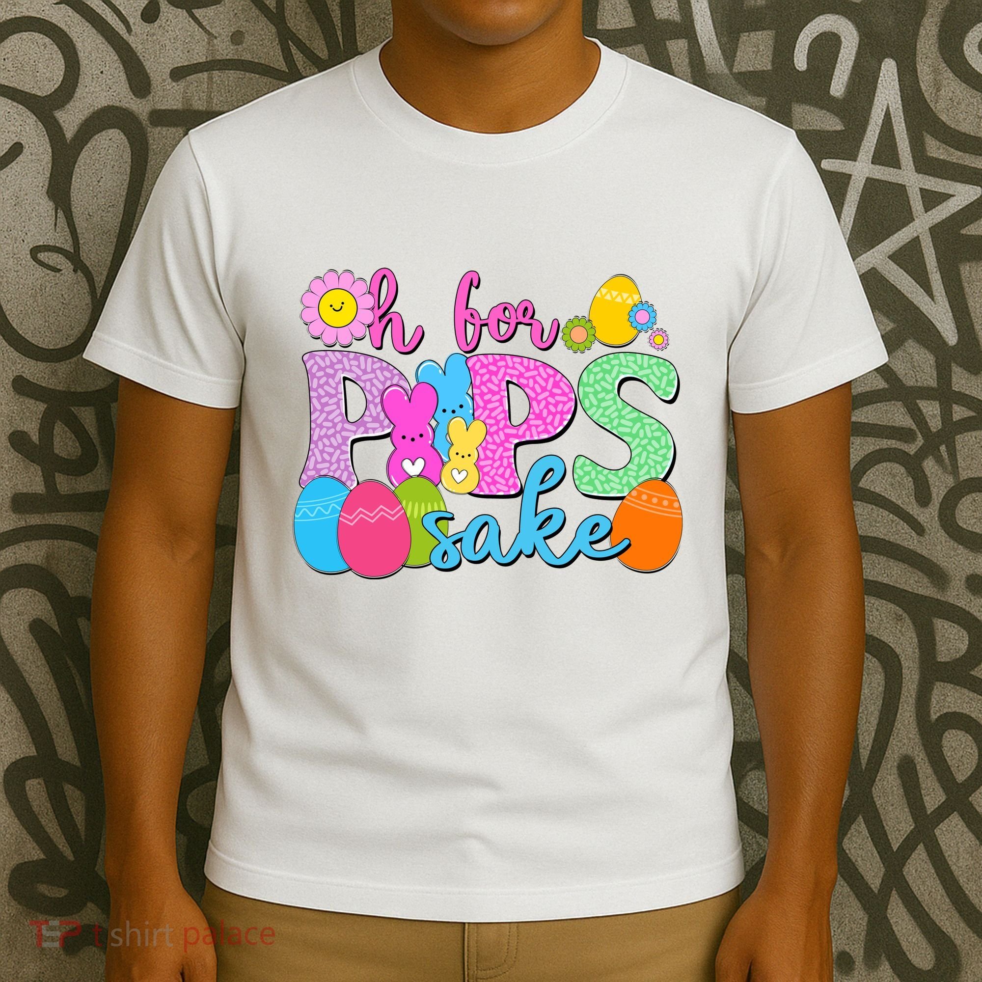 Cute Happy Easter Oh For Peeps Sake Marshmallow Bunnies T-Shirt