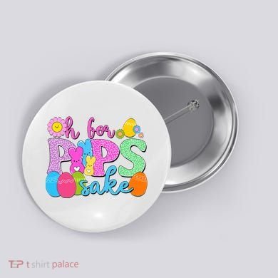 Cute Happy Easter Oh For Peeps Sake Marshmallow Bunnies Button