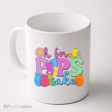 Cute Happy Easter Oh For Peeps Sake Marshmallow Bunnies Coffee Mug