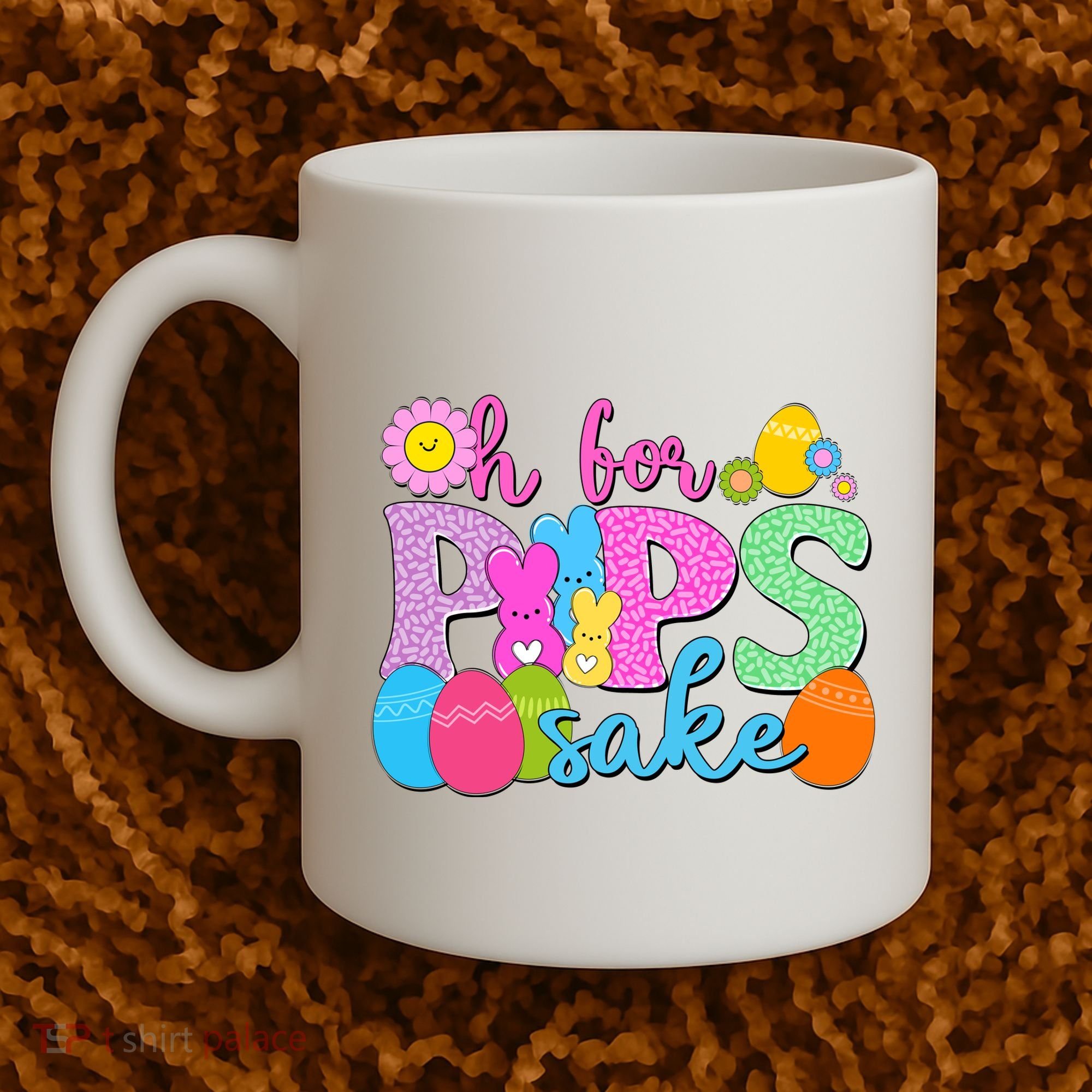 Cute Happy Easter Oh For Peeps Sake Marshmallow Bunnies Coffee Mug