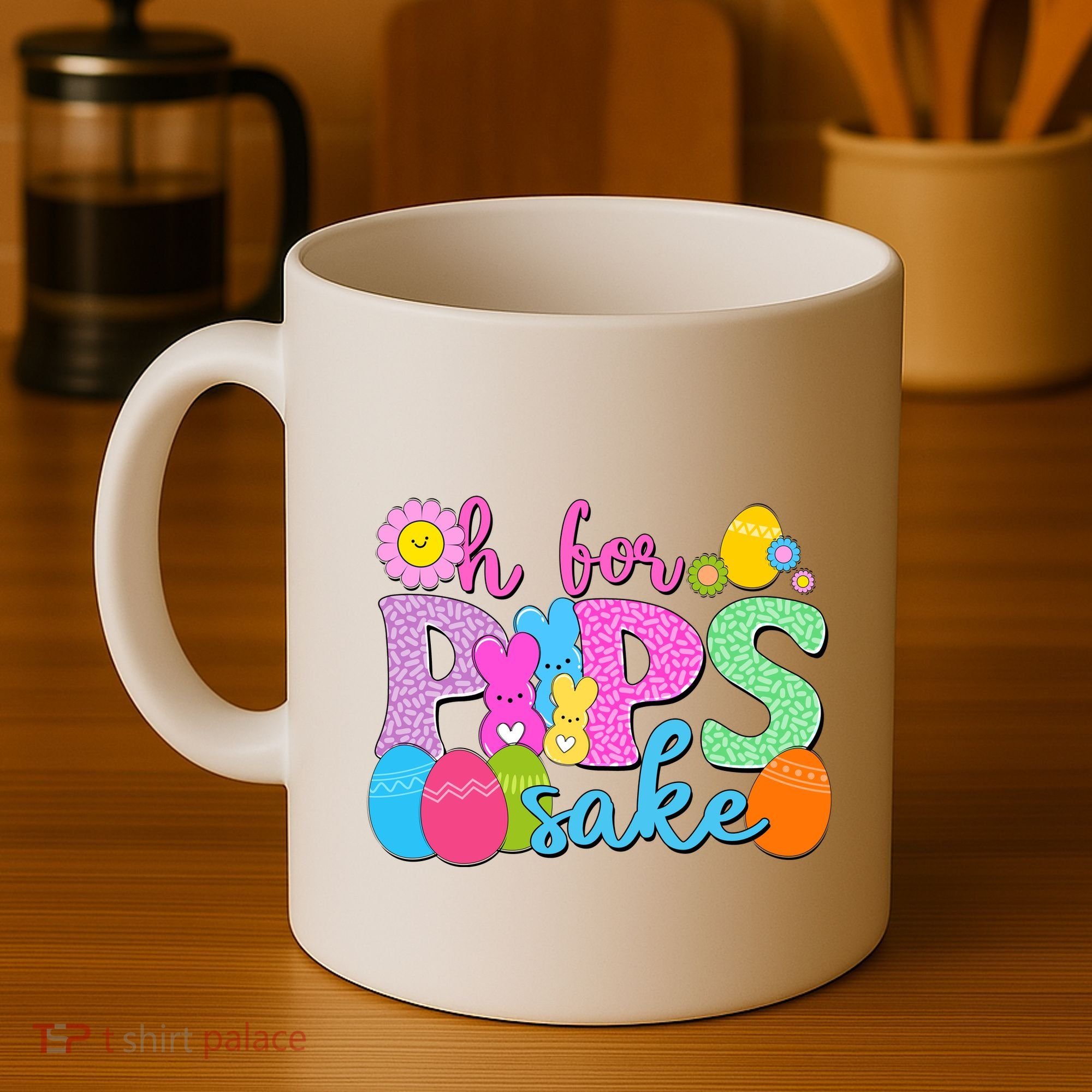Cute Happy Easter Oh For Peeps Sake Marshmallow Bunnies Coffee Mug
