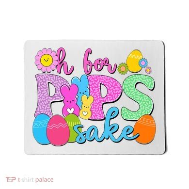 Cute Happy Easter Oh For Peeps Sake Marshmallow Bunnies Mousepad