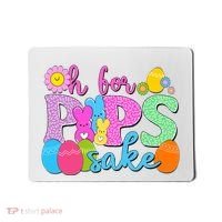 Cute Happy Easter Oh For Peeps Sake Marshmallow Bunnies Mousepad thumb 0