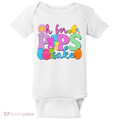 Cute Happy Easter Oh For Peeps Sake Marshmallow Bunnies Baby Bodysuit