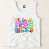 Cute Happy Easter Oh For Peeps Sake Marshmallow Bunnies Tank Top thumb 2
