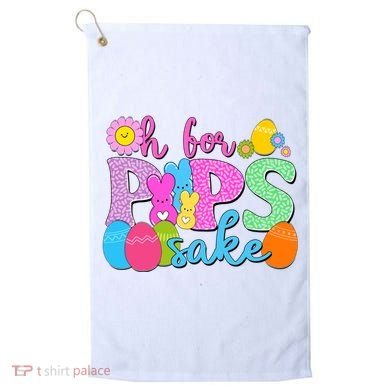 Cute Happy Easter Oh For Peeps Sake Marshmallow Bunnies Golf Towel