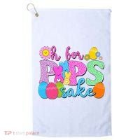 Cute Happy Easter Oh For Peeps Sake Marshmallow Bunnies Golf Towel thumb 0