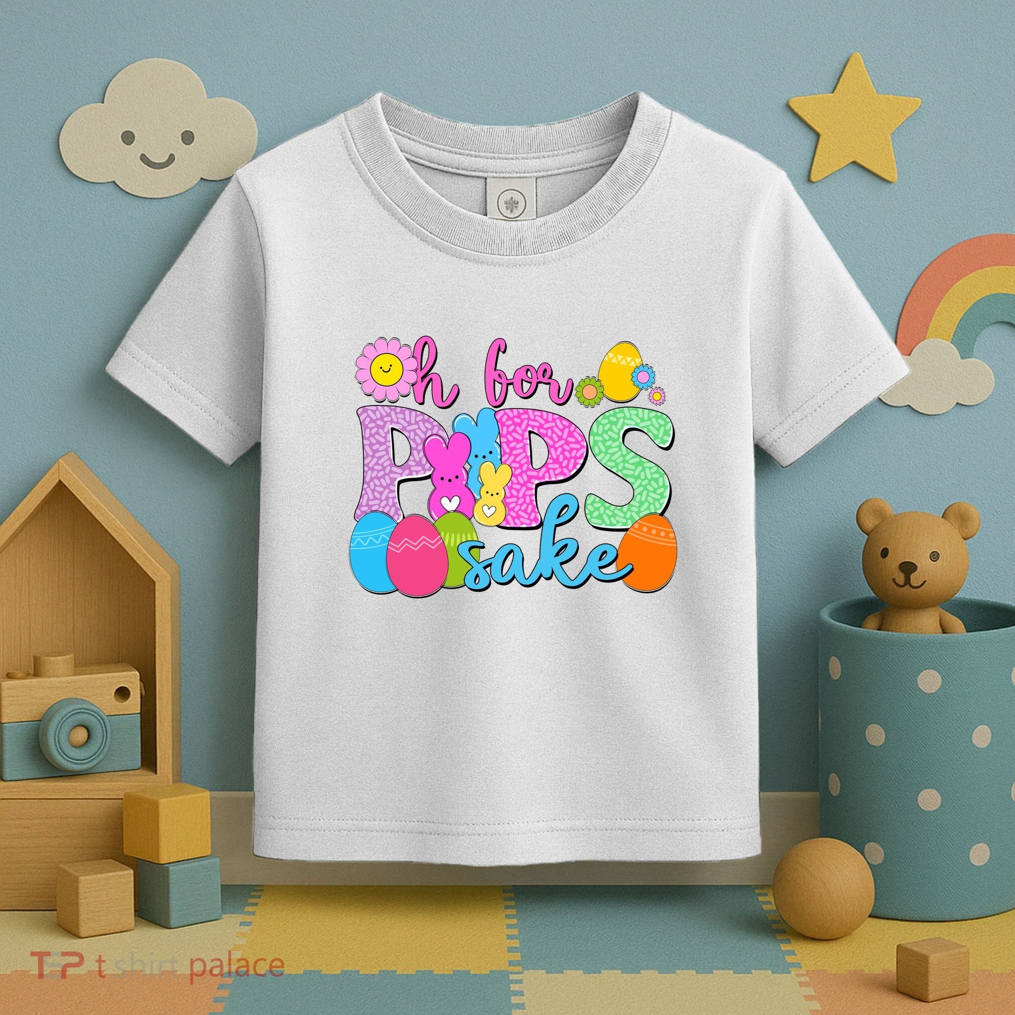 Cute Happy Easter Oh For Peeps Sake Marshmallow Bunnies Toddler T-Shirt