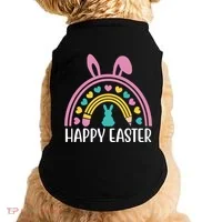 Cute Happy Easter School Teacher Student Bunny Doggie Tank thumb 0