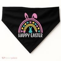 Cute Happy Easter School Teacher Student Bunny USA-Made Doggie Bandana thumb 0