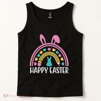 Cute Happy Easter School Teacher Student Bunny Tank Top thumb 2