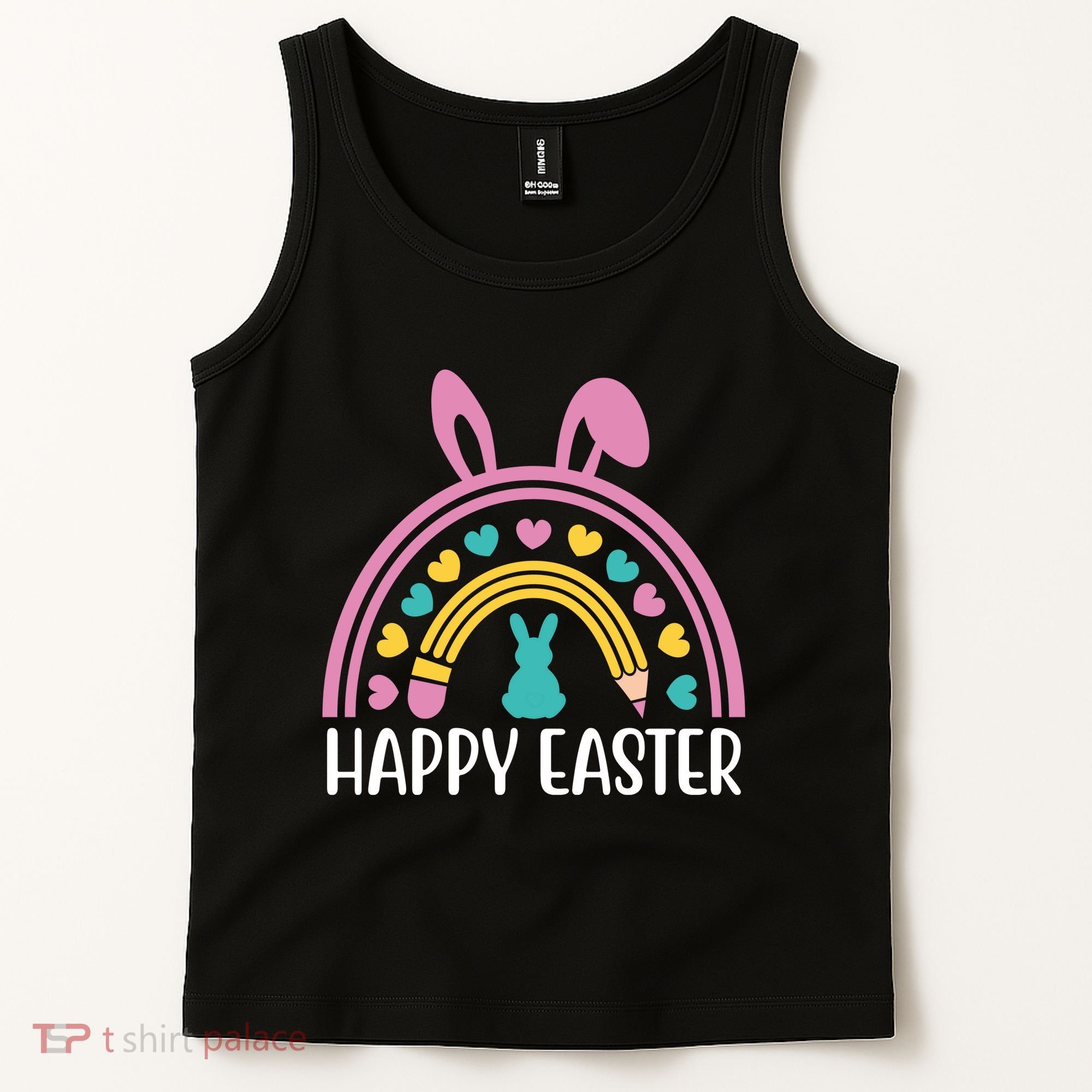 Cute Happy Easter School Teacher Student Bunny Tank Top