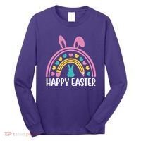 Cute Happy Easter School Teacher Student Bunny Long Sleeve Shirt thumb 0