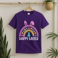 Cute Happy Easter School Teacher Student Bunny T-Shirt thumb 2