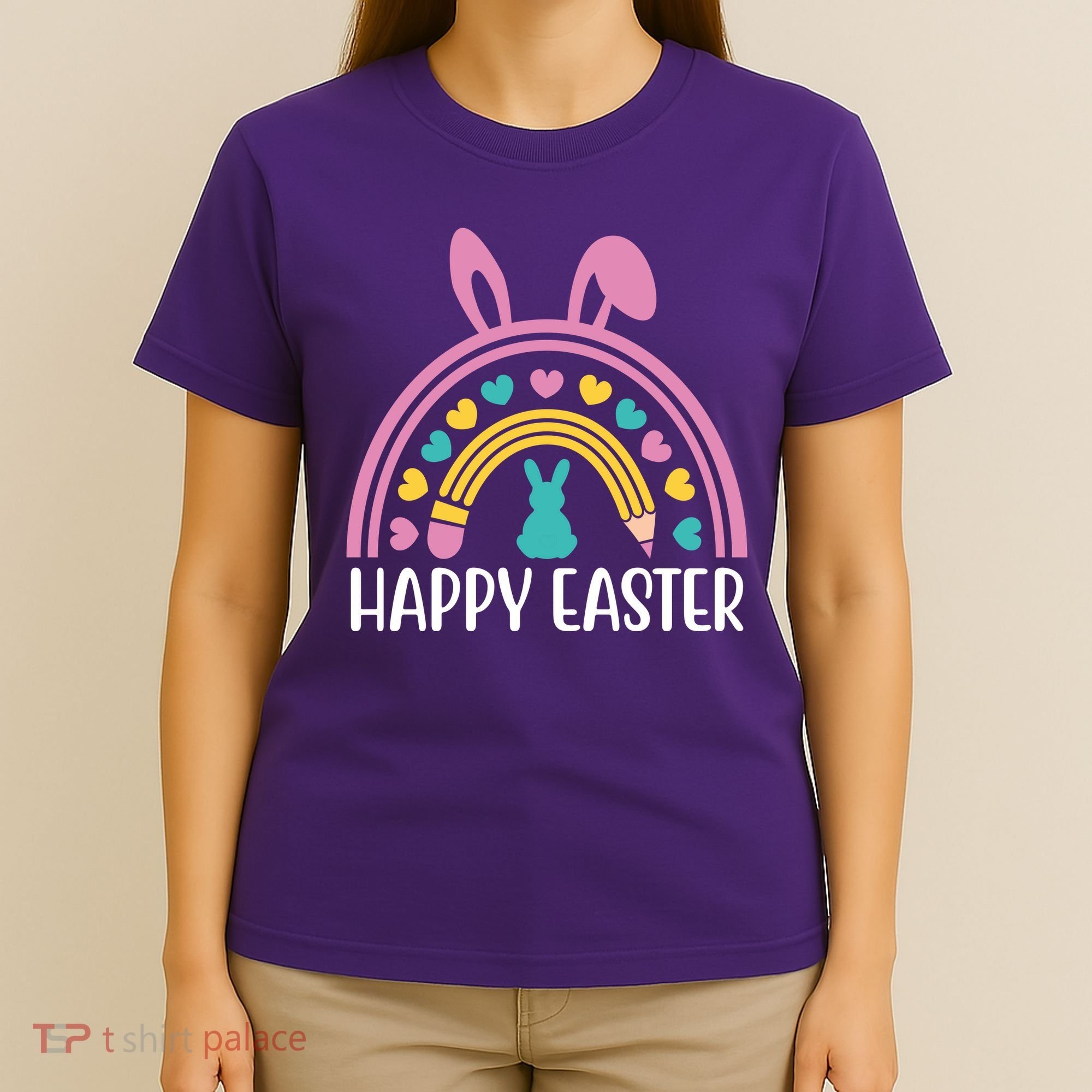 Cute Happy Easter School Teacher Student Bunny T-Shirt