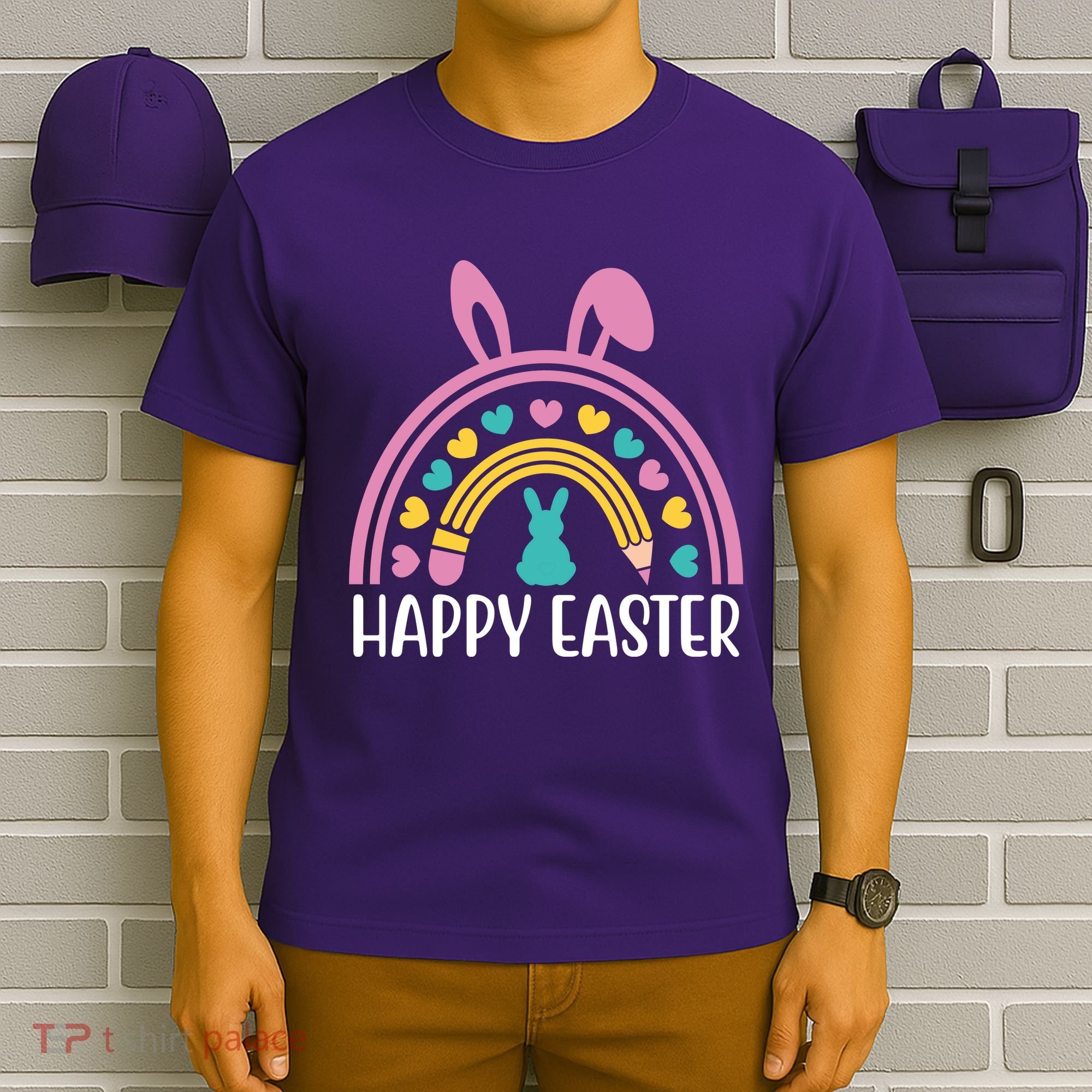 Cute Happy Easter School Teacher Student Bunny T-Shirt