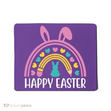 Cute Happy Easter School Teacher Student Bunny Mousepad