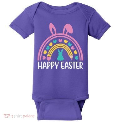 Cute Happy Easter School Teacher Student Bunny Baby Bodysuit