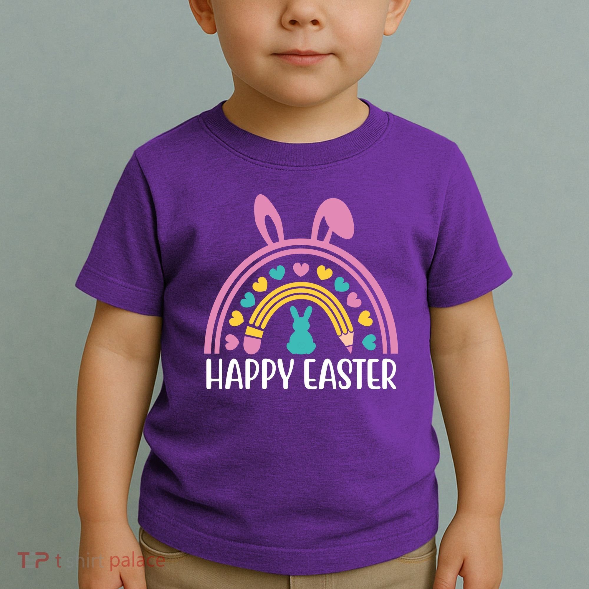 Cute Happy Easter School Teacher Student Bunny Toddler T-Shirt