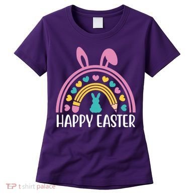Cute Happy Easter School Teacher Student Bunny Women's T-Shirt