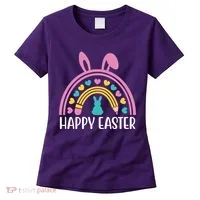 Cute Happy Easter School Teacher Student Bunny Women's T-Shirt thumb 0