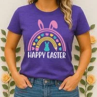 Cute Happy Easter School Teacher Student Bunny Women's T-Shirt thumb 2