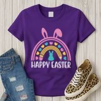 Cute Happy Easter School Teacher Student Bunny Women's T-Shirt thumb 3