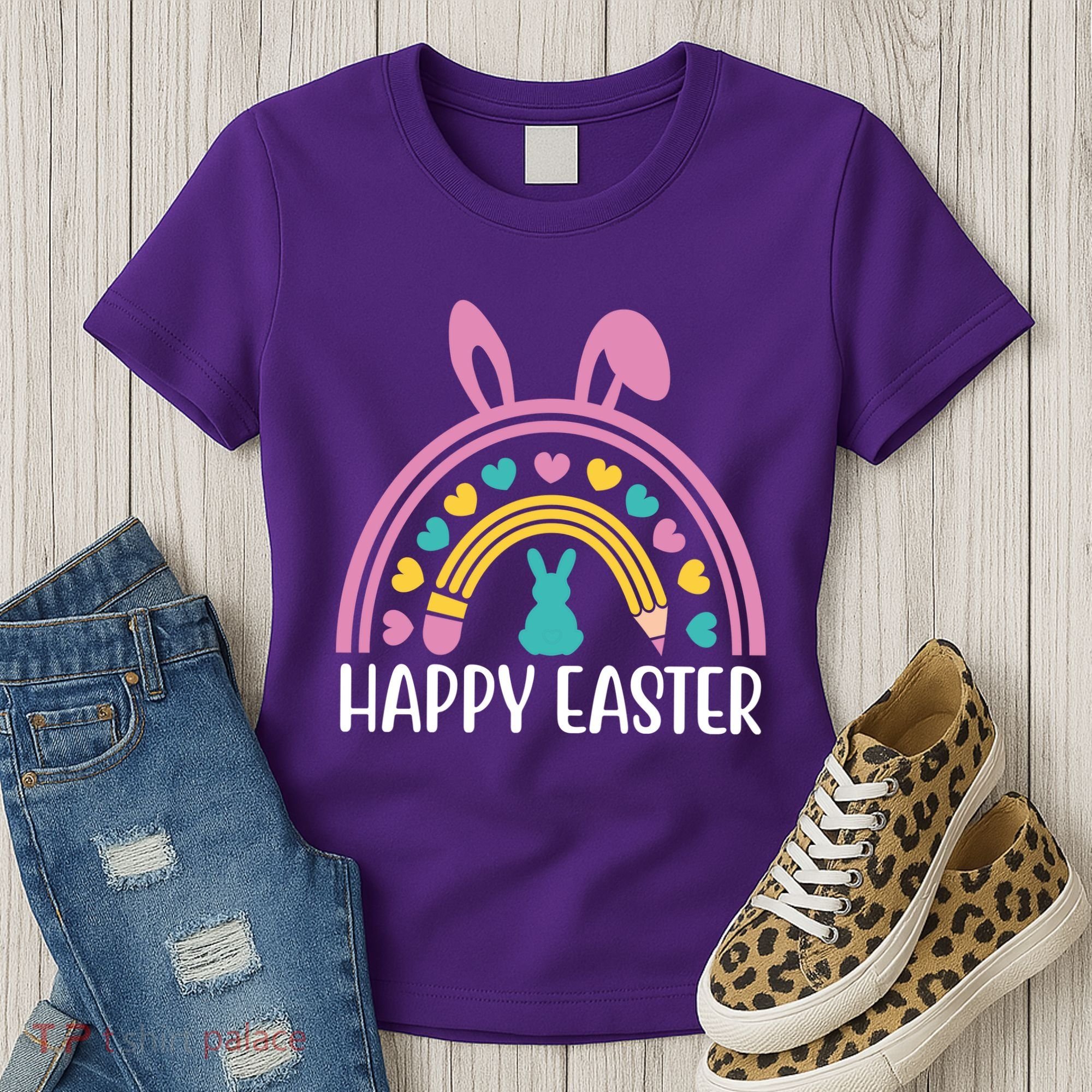 Cute Happy Easter School Teacher Student Bunny Women's T-Shirt