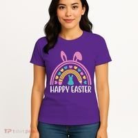 Cute Happy Easter School Teacher Student Bunny Women's T-Shirt thumb 4