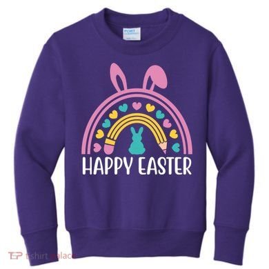 Cute Happy Easter School Teacher Student Bunny Kids Sweatshirt