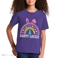 Cute Happy Easter School Teacher Student Bunny Kids T-Shirt thumb 2