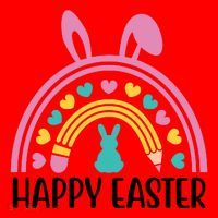 Cute Happy Easter School Teacher Student Bunny Santa Hat thumb 1