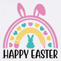 Cute Happy Easter School Teacher Student Bunny Garment-Dyed Sweatshirt thumb 2
