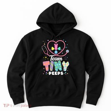 Cute Happy Easter Team Tiny Peeps Nurse Doctor Stethoscope Hoodie